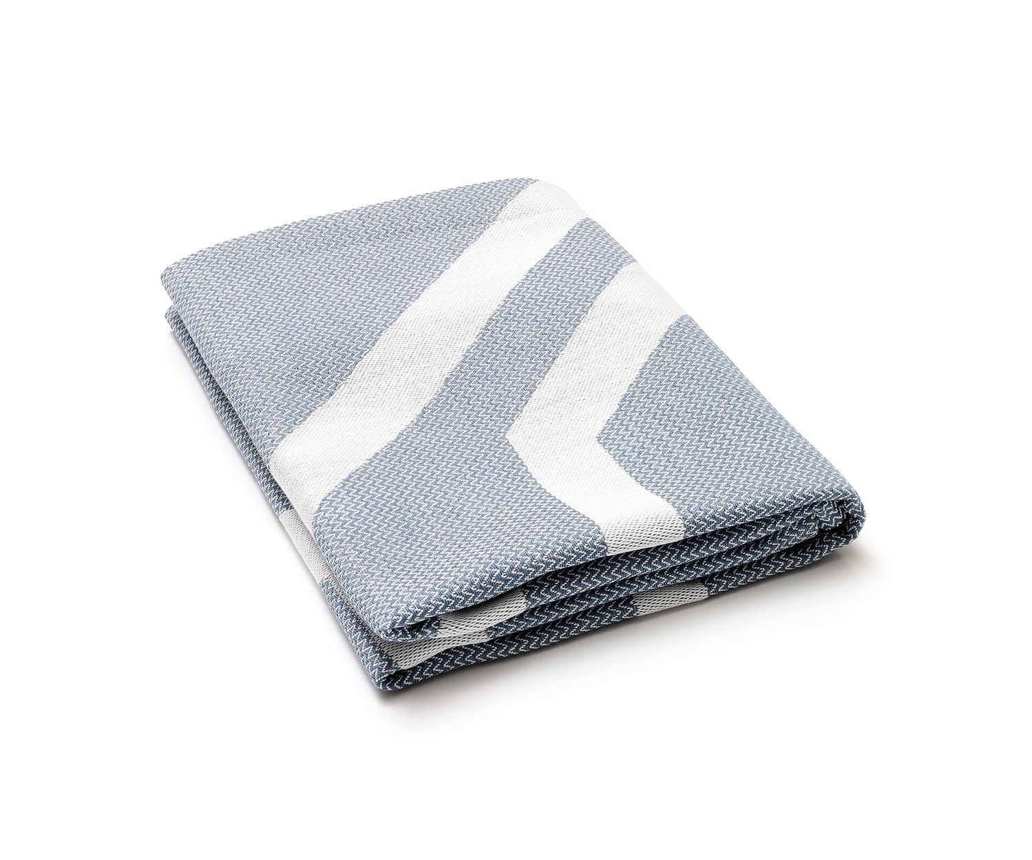 Geschirrhandtuch Bio-Baumwolle blau weiß, 60 x 80 cm Kai